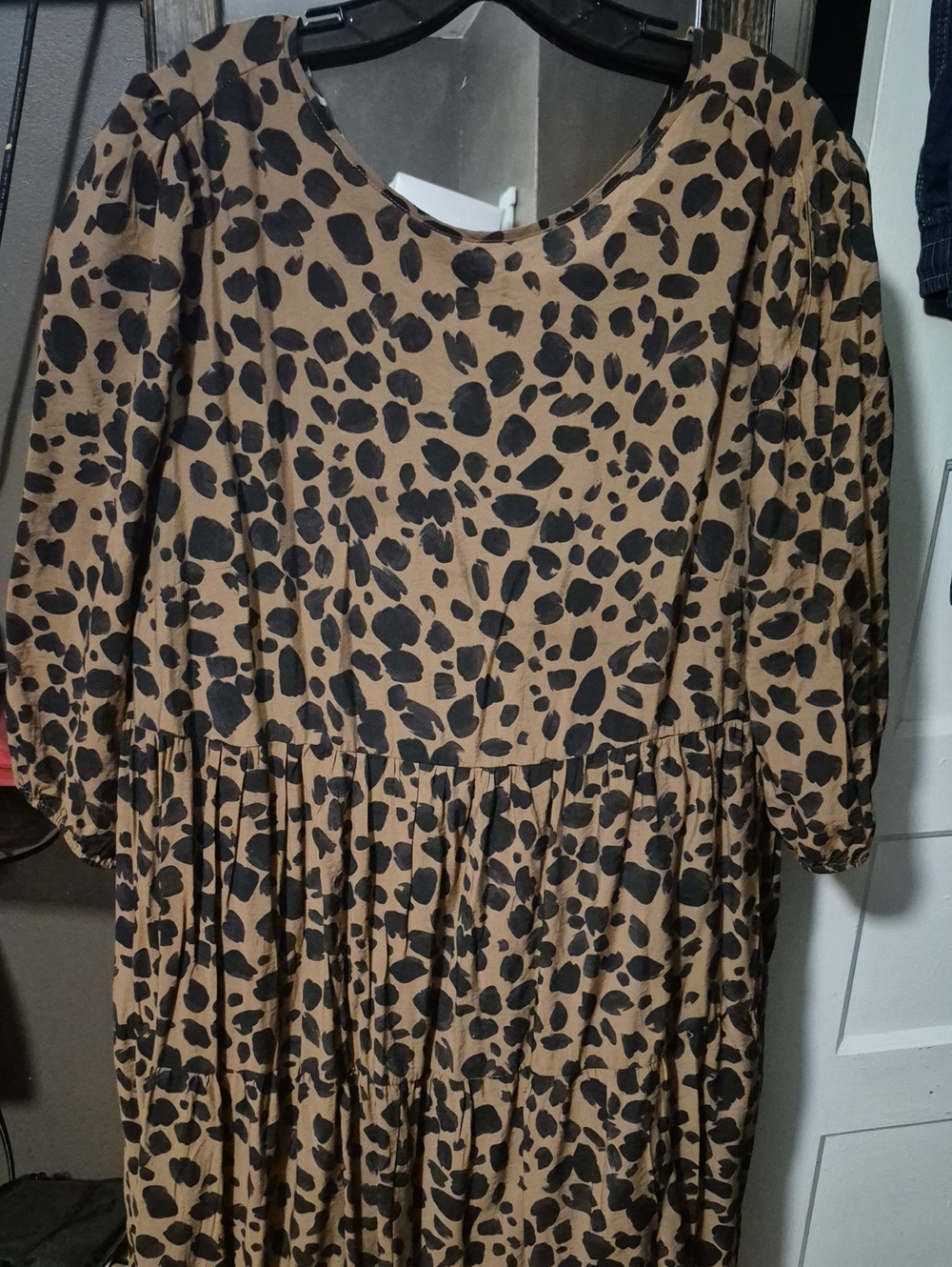 Ava & Viv Leopard Print Dress in Tan and Black
